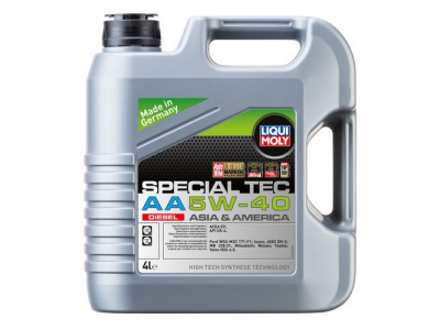 НС-синтетическое моторное масло Special Tec AA Diesel 5W-40 от LIQUI MOLY НС-синтетическое моторное масло Special Tec AA Diesel 5W-40